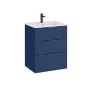 Koupelnová skříňka vysoká Roca Optica 35x150x25 cm modrá mat A857702551. OPT603ZM