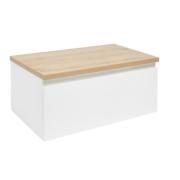 Koupelnová skříňka s krycí deskou SAT B-WAY 79x30x45 cm bílá lesk BWAY80WDOAK. obr. 2