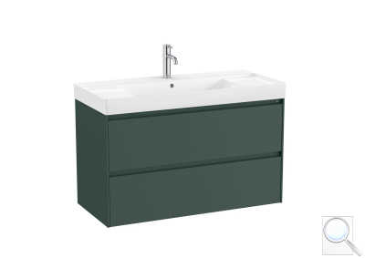 Koupelnová skříňka s umyvadlem Roca ONA 100x64,5x46 cm zelená mat ONA1002ZZM. obr. 1