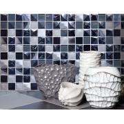Skleněná mozaika Mosavit Kubic gris šedá. &nbsp;