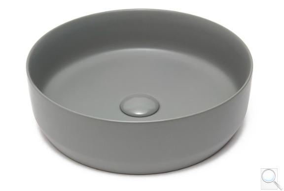 Umyvadlo na desku SAT Infinitio 39x39 cm šedá mat bez otvoru pro baterii SATINF3939LGRM. obr. 1