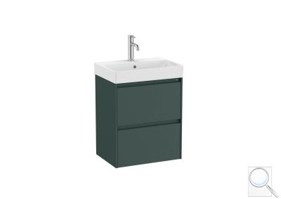 Koupelnová skříňka s umyvadlem Roca ONA 50x64,5x36 cm zelená mat ONA50ZK2ZZM obr. 1