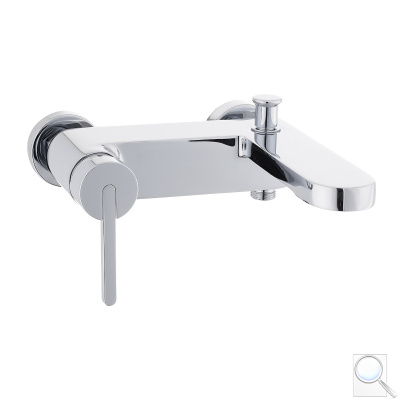 Vanová baterie SAT Fusion bez sprchového setu chrom SATBSFU222TCH. 