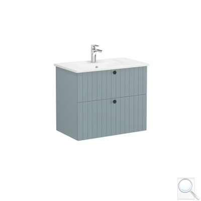 Koupelnová skříňka s umyvadlem Vitra Root 80x67x46 cm zelená mat ROOTG80GINTS. obr. 1