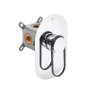 Sprchová baterie SAT Fusion včetně podomítkového tělesa černá lesk SATBSFU210KPC. obr. 2&nbsp;