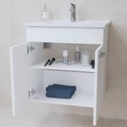 Koupelnová sestava s umyvadlem zrcadlem a osvětlením Vitra Mia 59x61x39,5 cm bílá lesk MIASETFP60B. obr. 5&nbsp;