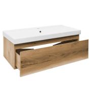 Koupelnová skříňka s umyvadlem SAT B-WAY 99x30x45 cm dub mat BWAY100OAKU1. &nbsp;(2)