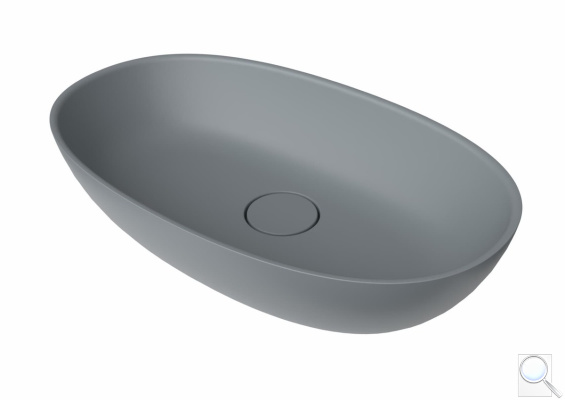 Umyvadlo na desku SAT Aula 60x36 cm světle šedá mat bez otvoru pro baterii, bez přepadu SATAU6036LGC. obr. 1