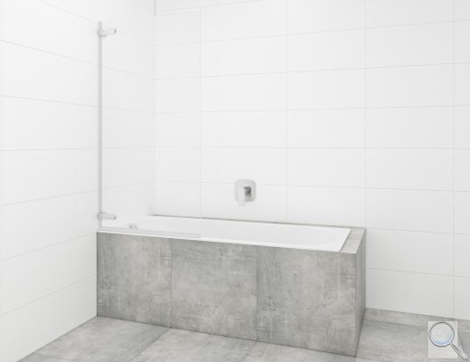 Vanová zástěna SAT TGD NEW 150x80 cm chrom SATTGVZO150CRT. obr. 1