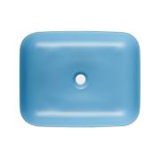Umyvadlo na desku SAT Infinitio 50x39 cm modrá mat bez přepadu SATINF5039LBLM. obr. 3