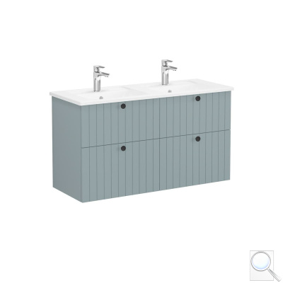 Koupelnová skříňka s dvojumyvadlem Vitra Root 120x67x46 cm zelená mat ROOTG120GINTS. obr. 1