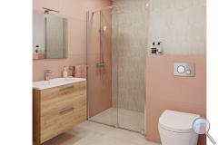 Koupelna Medley Pink. SIKO-koupelna-se-sprchovym-koutem-v-pastelovem-provedeni-serie-Medley-003