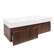 Koupelnová skříňka s umyvadlem SAT Evolution 98x30x44,8 cm ořech mat SATEVO100NAU1. obr. 2 