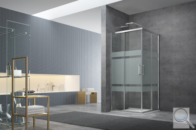Sprchový kout čtverec 80x80x190, 90x90x190, 100x100x190 cm SAT TEX chrom lesklý. 