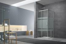 Sprchový kout čtverec 80x80x190, 90x90x190, 100x100x190 cm SAT TEX chrom lesklý