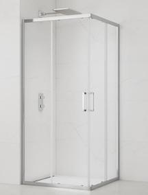 Sprchový kout čtverec 80x80x190, 90x90x190, 100x100x190 cm SAT TEX chrom lesklý