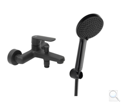 Vanová baterie SAT Feel s vanovým setem 150 mm černá matná SATBSFEEL222CSET1. obr. 1