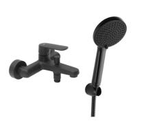 Vanová baterie SAT Feel s vanovým setem 150 mm černá matná SATBSFEEL222CSET1