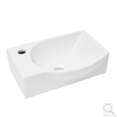 Umyvadlo SAT Brevis 40,5x28 cm otvor pro baterii vlevo SATBRE4028L. obr. 1