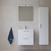 Koupelnová sestava s umyvadlem zrcadlem a osvětlením Vitra Mia 59x61x39,5 cm bílá lesk MIASET60B (obr. 8)