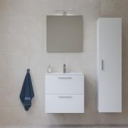 Koupelnová sestava s umyvadlem zrcadlem a osvětlením Vitra Mia 59x61x39,5 cm bílá lesk MIASET60B. obr. 8 