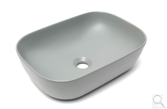 Umyvadlo na desku SAT Infinitio 45,5x32,5 cm šedá mat bez přepadu SATINF4532LGRM. obr. 1