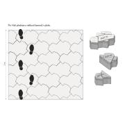 Venkovní betonová dlažba CSB CANTERA. VELIKOSTI KAMENŮ V PLOŠE