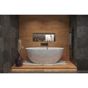 Volně stojící vana SAT Meda 167x82,3 cm litý mramor levá i pravá bílá SATME1670. obr. 8&nbsp;