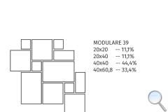 Dlažba Cir Cotto del Campiano rosso siena v dekoru modulare 39 červená - 1080849-003