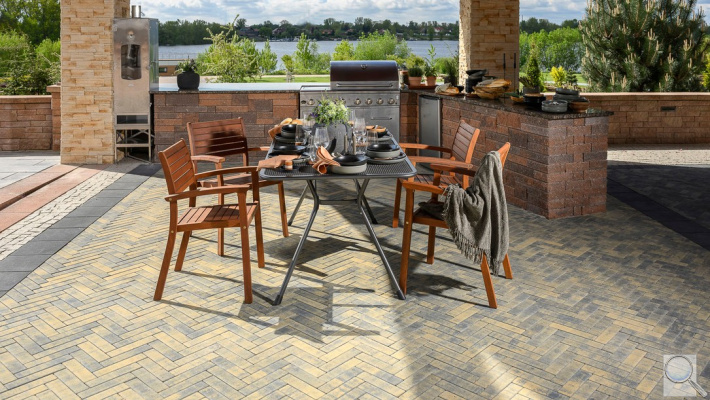 Venkovní betonová dlažba CSB - COLETA. Povrch hladký - barva COLORMIX LUNA