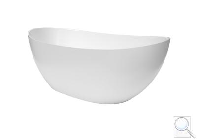 Volně stojící vana SAT Mette 158x77 cm litý mramor levá i pravá SATMET1580 obr. 1