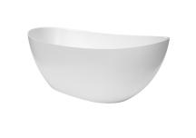 Volně stojící vana SAT Mette 158x77 cm litý mramor levá i pravá SATMET1580