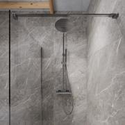 Sprchová zástěna Walk-in 120 cm SAT v barvě profilu PVD Gun metal SATBWI120PRGM. obr. 5 