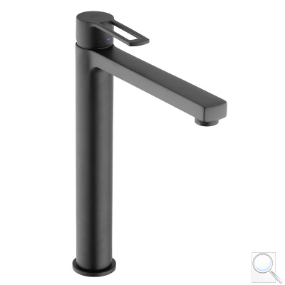 Vysoká umyvadlová baterie Paffoni Ringo bez výpusti černá mat RIN081NO. obr. 1