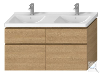 Koupelnová skříňka pod umyvadlo Jika Cubito 128x46,7x68,3 cm dub H40J4274025191. obr. 1