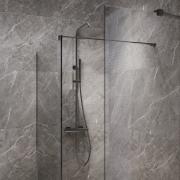 Sprchová zástěna Walk-in 100 cm SAT v barvě profilu PVD Gun metal SATBWI100PRGM. obr. 6 