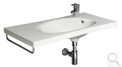 Nábytkové umyvadlo Jika Tigo 80x38,5 cm otvor pro baterii vpravo H8122180001061. 