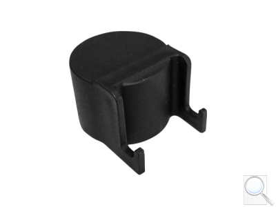 Čepička sloupku průměr 48 mm s háčky na čele, černá. 