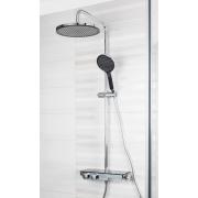 Sprchový systém SAT na stěnu s termostatickou baterií černá/chrom SATSSTPBCHC. obr. 2&nbsp;