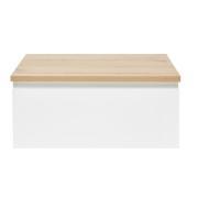 Koupelnová skříňka s krycí deskou SAT B-WAY 79x30x45 cm bílá lesk BWAY80WDOAK. obr. 6 