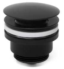 Umyvadlová výpust SAT 5/4, click-clack černý mat VF785BL