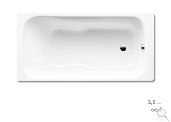 Obdélníková vana Kaldewei Mya smaltovaná ocel alpská bílá. 