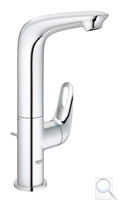 Vysoká umyvadlová baterie Grohe Eurostyle New s výpustí chrom 23569003. 