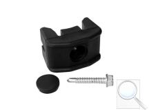 Příchytka panelu PILOFOR® PVC na sloupek průměr 48 mm včetně šroubu, černá