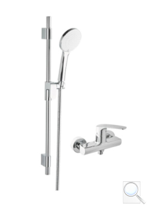 Sprchová baterie SAT Project se sprchovým setem 150 mm chrom lesk SATBSPRO268SET. obr. 1