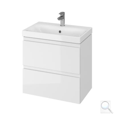 Koupelnová skříňka s umyvadlem Cersanit Dormo 60x37,5x62 cm bílá lesk SIKONCMO004BL 