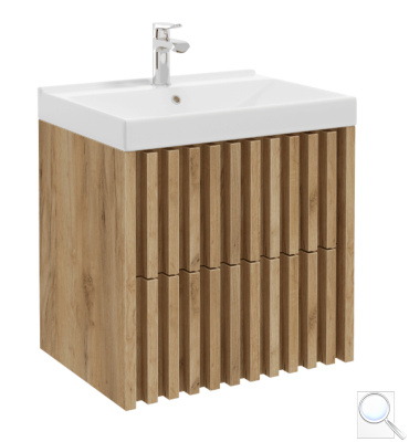 Koupelnová skříňka s umyvadlem SAT Delano 60x46 cm dub mat DELANO60ZDUM. obr. 1