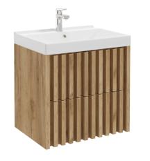 Koupelnová skříňka s umyvadlem SAT Delano 60x46 cm dub mat DELANO60ZDUM