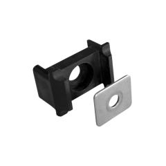 Příchytka panelu PILOFOR® osazení, kovový přítlak, 60 × 40 mm, PVC - černá