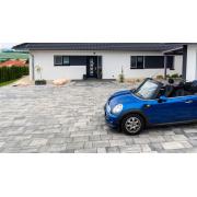 Venkovní betonová dlažba CSB CORTILA. povrch HLADKÝ - barva COLORMIX NOARBLANC